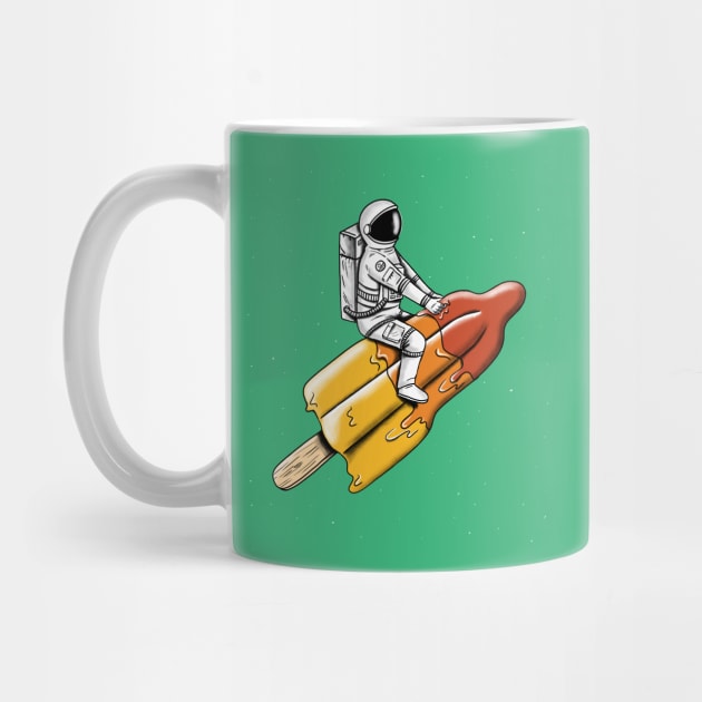 astronaut rocket by coffeeman